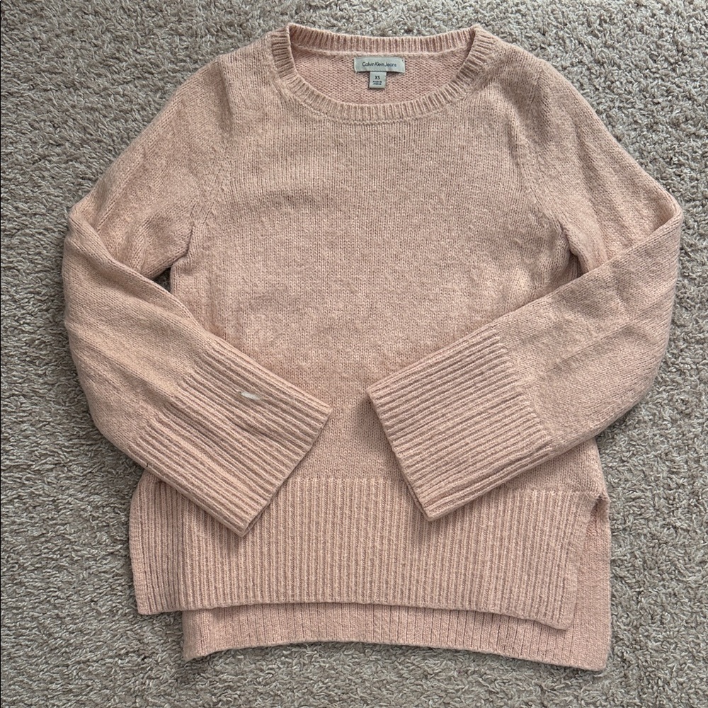 Calvin Klein Jeans Women's Pink Crew Neck Sweater